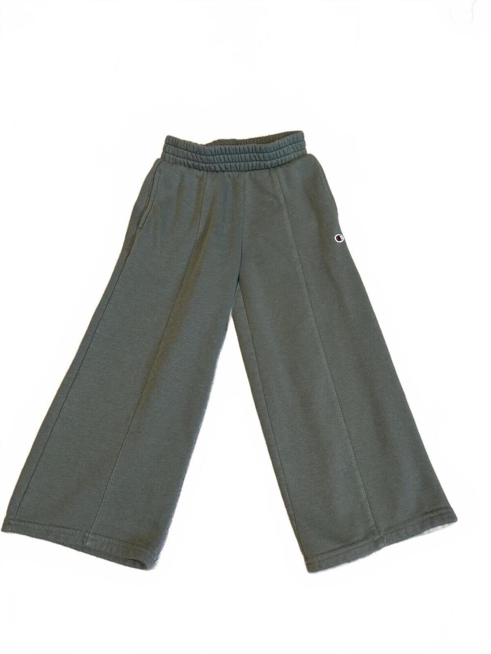 CHAMPION | Kids Wide Leg Sage Green Sweatpants XS 4/5 Streetwear Cool Kid Casual